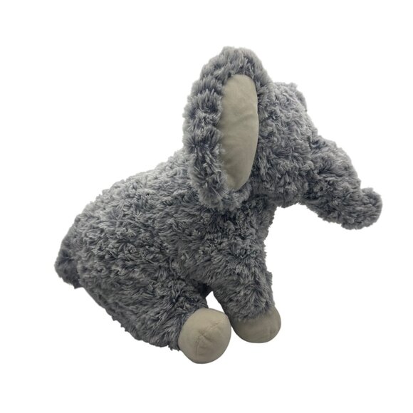 Plush Gray Elephant Stuffed Animal Polyester Fiber Soft Toy Ages 3+ Surface Wash - Picture 5 of 7